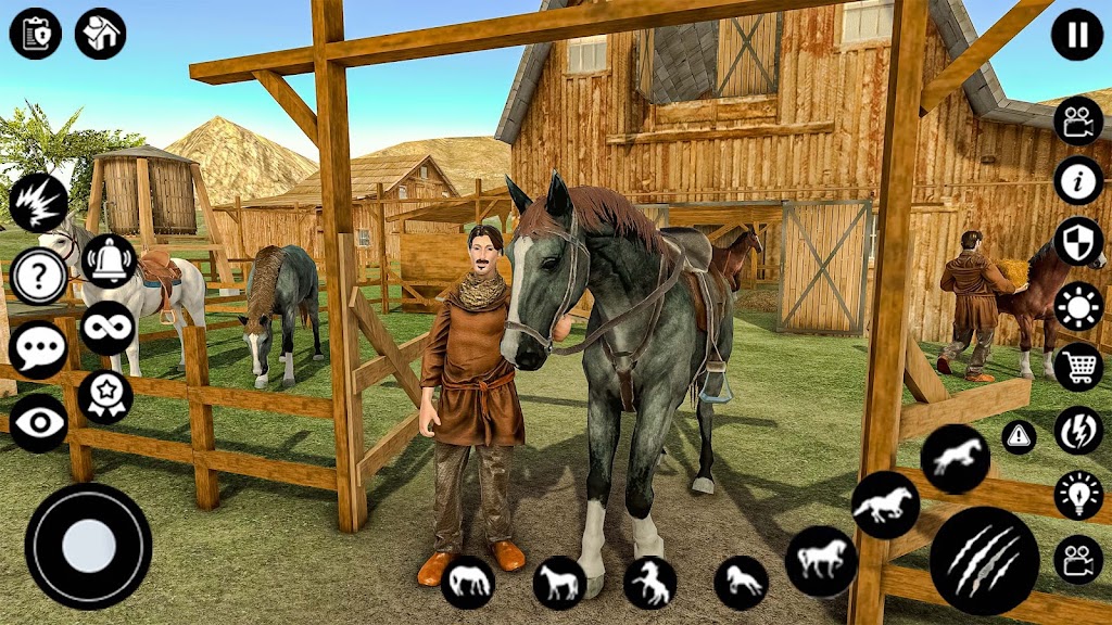 马厩生活模拟器游戏(Stable Horse Life Simulator) 手机版电脑版画面对比