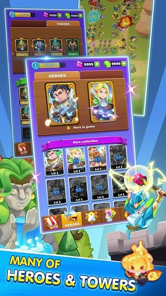 皇家突袭塔防手机游戏(Raid Royal TD) 新手开局阵容与炮塔布局实拍图