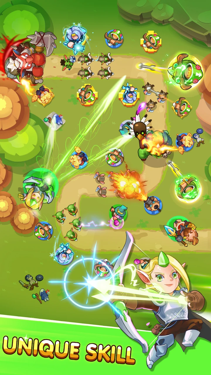 皇家突袭塔防手机游戏(Raid Royal TD) 金币钻石资源分配与每日挑战界面截图
