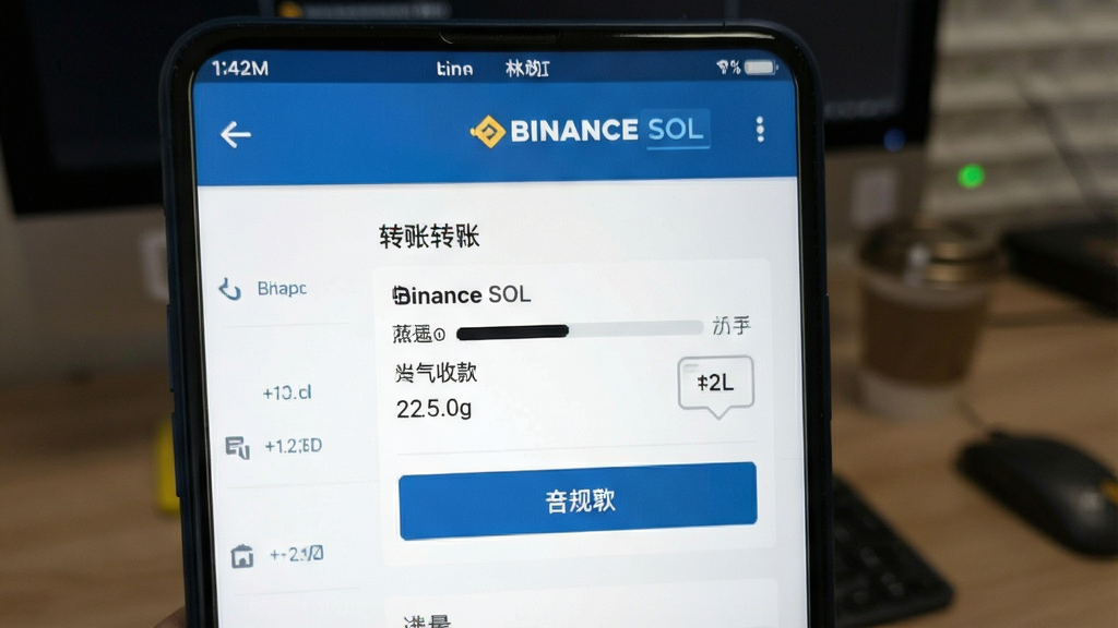 binanse SOL 钱包转账收款操作界面配图