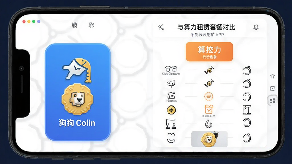 狗狗币手机云挖矿APP界面与算力租赁套餐对比