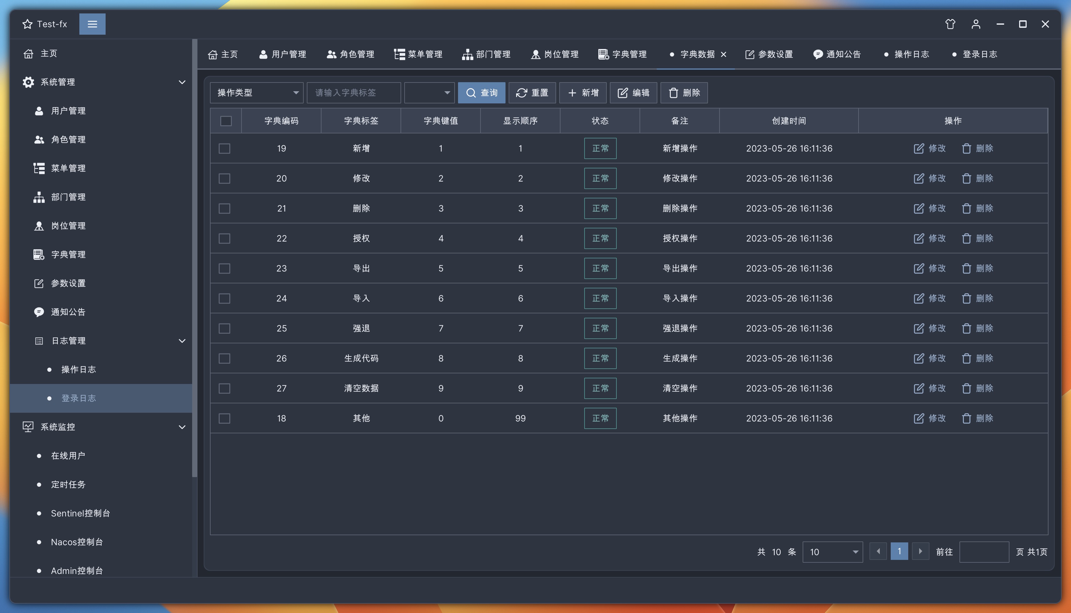 gopaly初次设置权限管理界面截图
