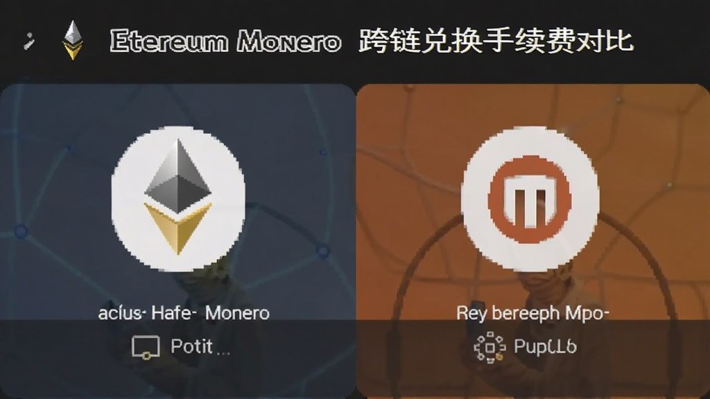 以太坊 Monero 跨链兑换手续费对比截图