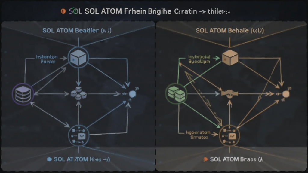 SOL ATOM跨链桥接工具对比截图 包含SOL ATOM跨链路径