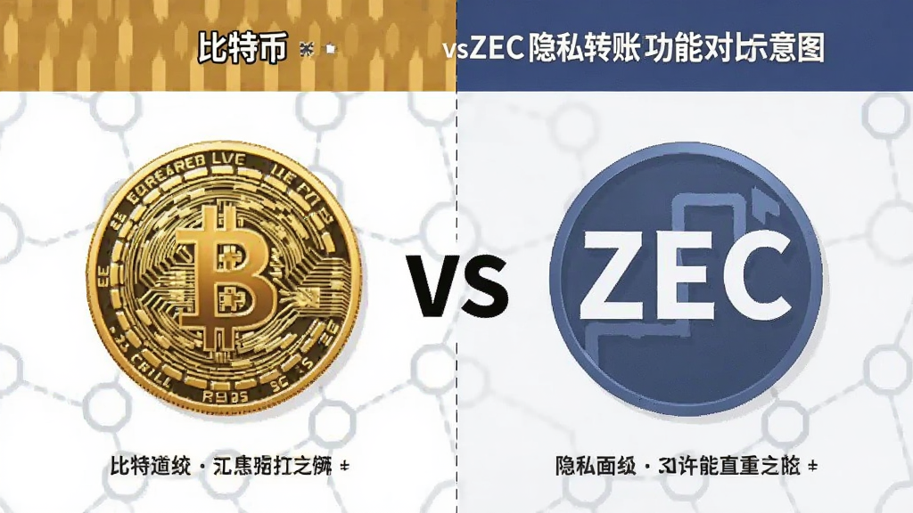 比特币vsZEC 隐私转账功能对比示意图