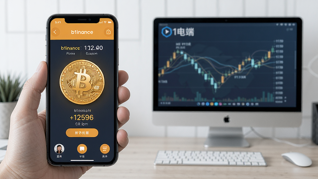 b1nance 比特币 价格 手机App与电脑端查询对比图