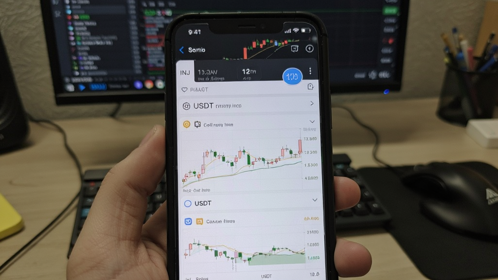 INJ和USDT现货交易操作界面 币圈仓位管理手机截图