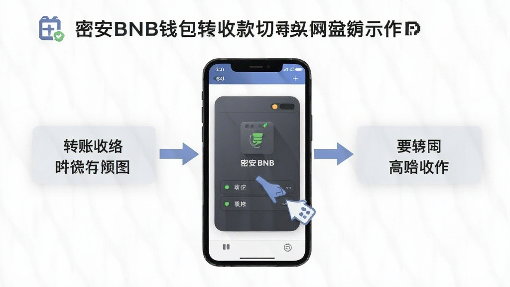 密安BNB钱包转账收款网络切换操作示意图