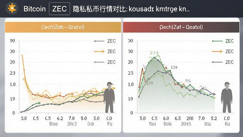 比特币 ZEC 隐私币行情对比图