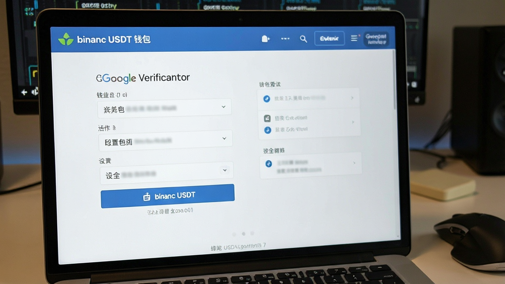 binanc USDT 钱包安全设置与谷歌验证器绑定界面