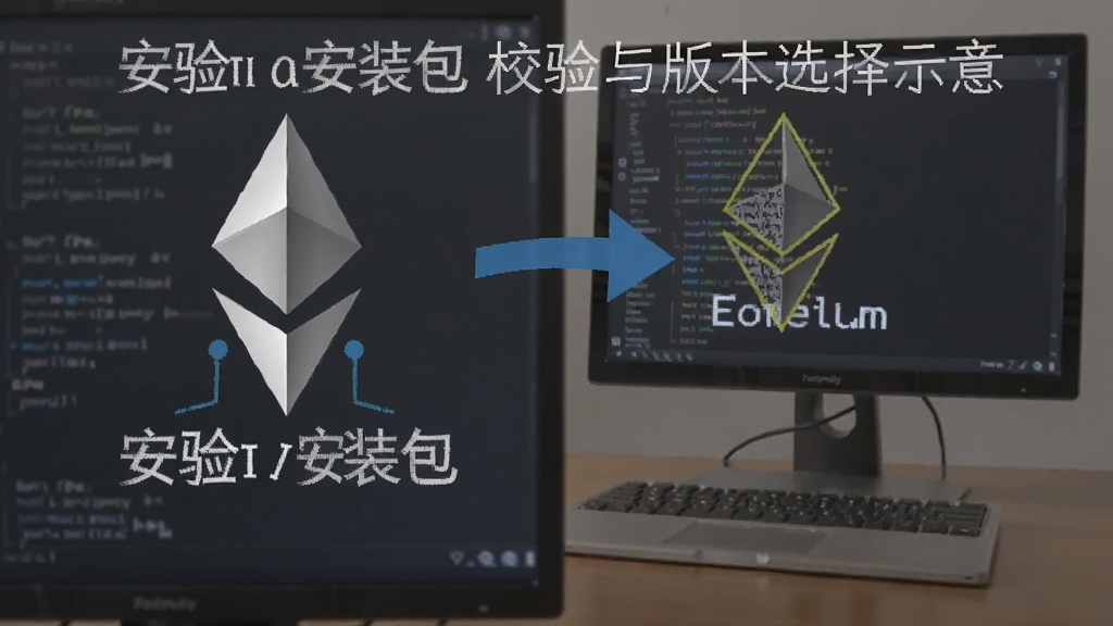以太坊安装包校验与版本选择示意
