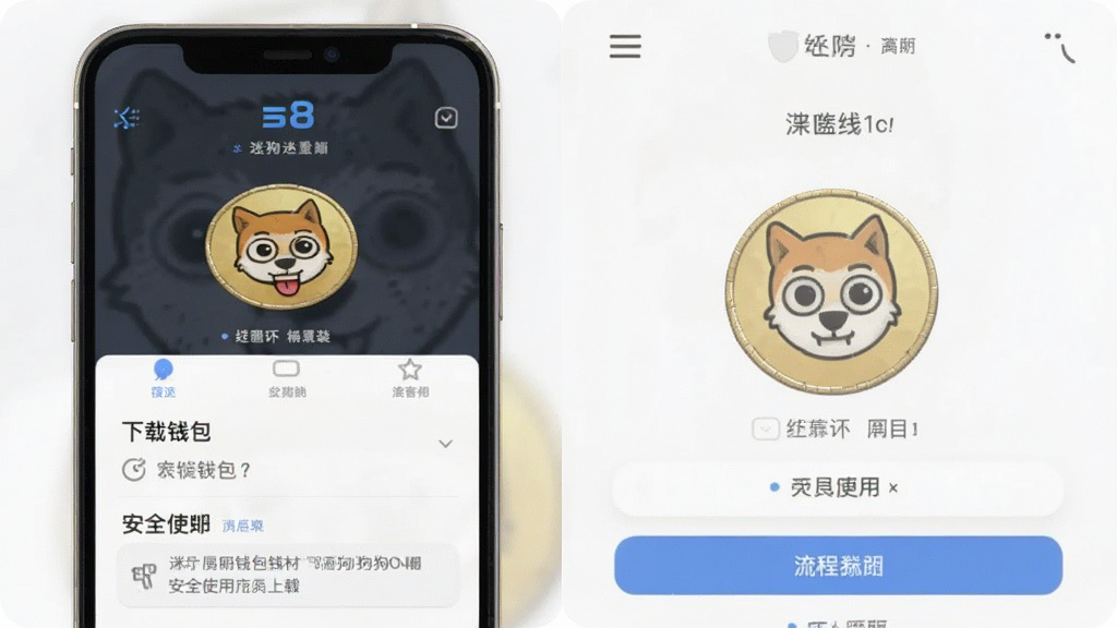 迷安狗狗币钱包下载安装与安全使用全流程界面截图