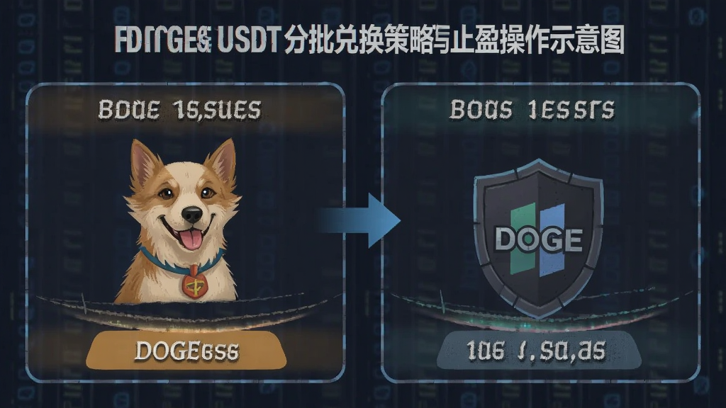DOGE和USDT分批兑换策略与止盈操作示意图