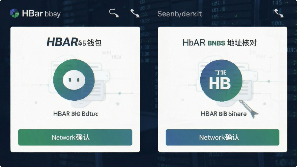 HBAR BNB钱包网络确认与地址核对界面