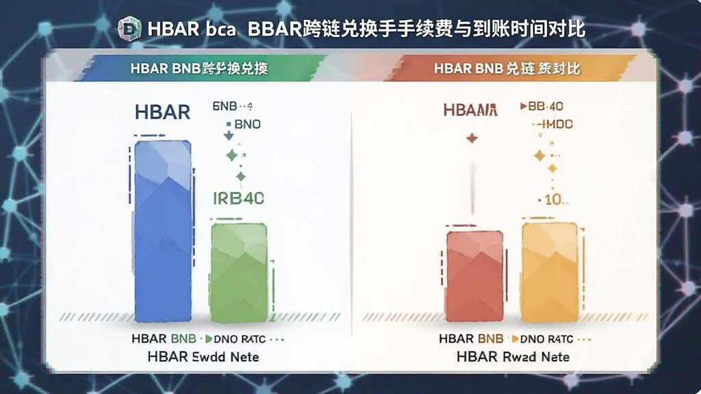 HBAR BNB跨链兑换手续费与到账时间对比图