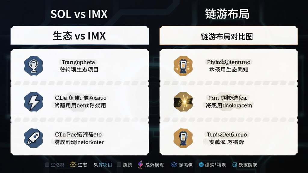 SOLvsIMX 生态项目与链游布局对比图