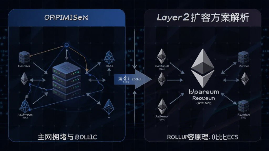 Optimism和以太坊Layer2扩容方案解析 主网拥堵与Rollup扩容原理对比图