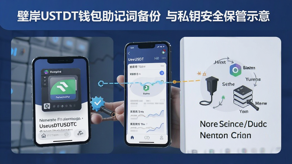 壁岸USDT钱包助记词备份与私钥安全保管示意