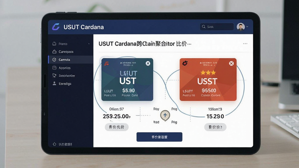 USDT Cardano跨链聚合器比价界面示意图