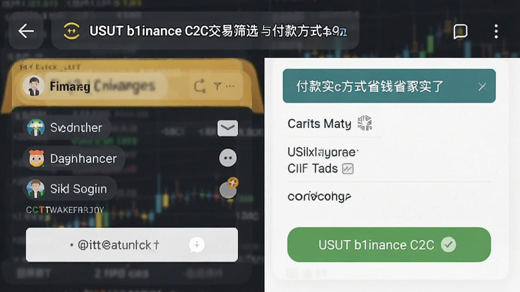 USDT b1nance C2C交易筛选商家与付款方式省钱实操截图